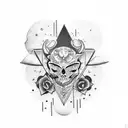 Memento Vivere with shading around  tattoo design idea