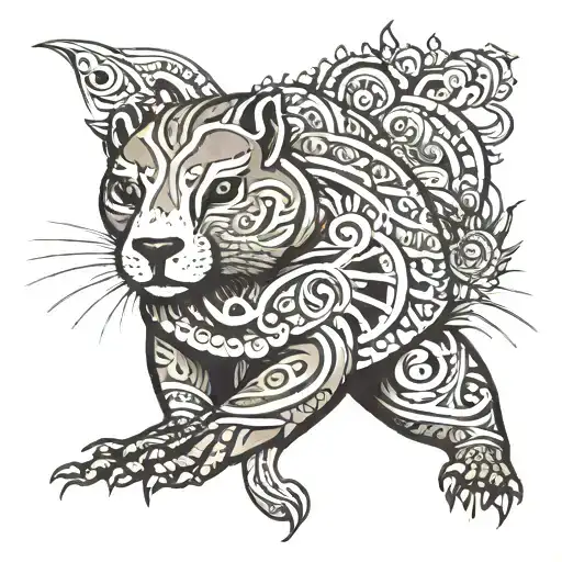 Hindu groundhog tattoo design idea