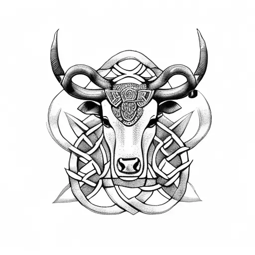Celtic Bull tattoo design idea