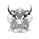 Celtic Bull tattoo design idea
