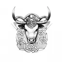 Celtic Bull tattoo design idea