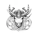 Celtic Bull tattoo design idea