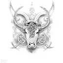 Celtic Bull tattoo design idea
