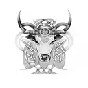Celtic Bull tattoo design idea