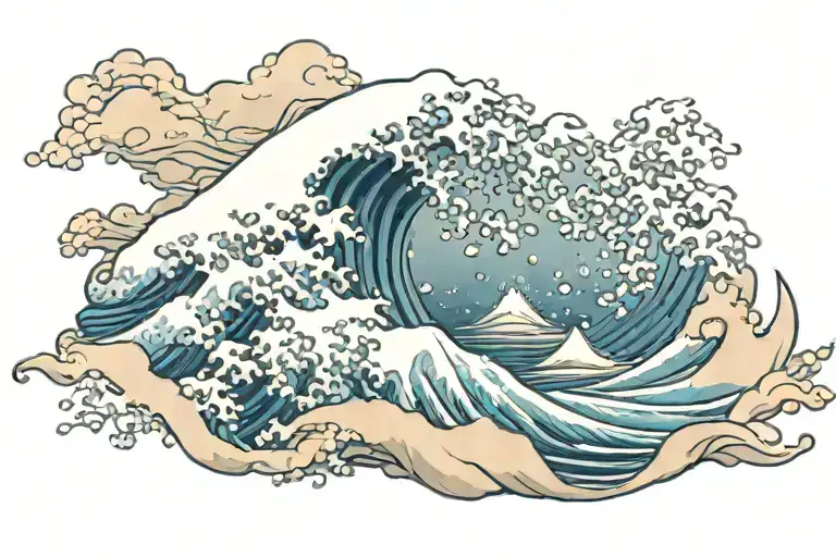 the great wave tattoo tattoo design idea