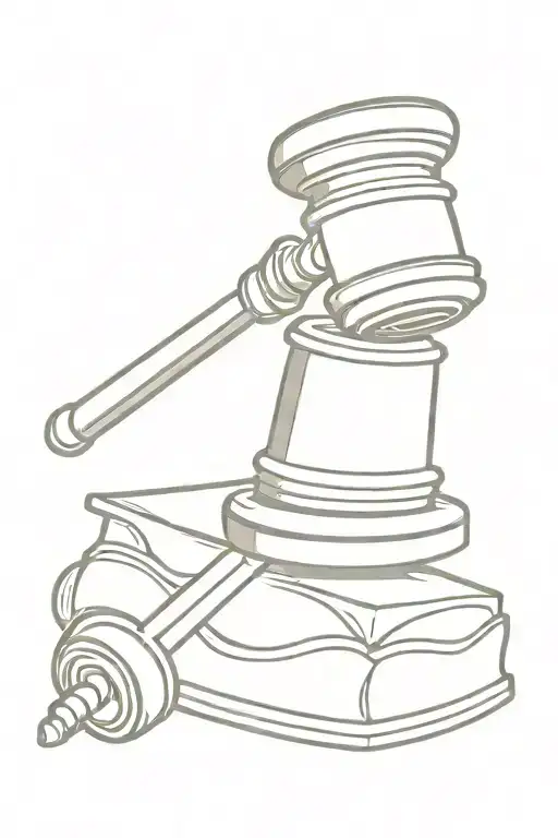 gavel tattoo design idea