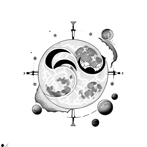 moonphase tattoo design idea