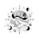 moonphase tattoo design idea