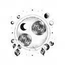 moonphase tattoo design idea