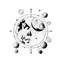 moonphase tattoo design idea