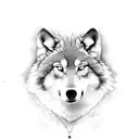 wolf and roman tattoo design idea