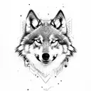wolf and roman tattoo design idea