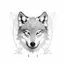 wolf and roman tattoo design idea