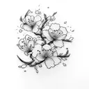 Cherry Blossom tattoo design idea