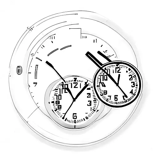 Digital Clock with 2:10 pm on it tattoo design idea