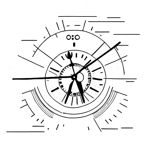 clock digital tattoo design idea