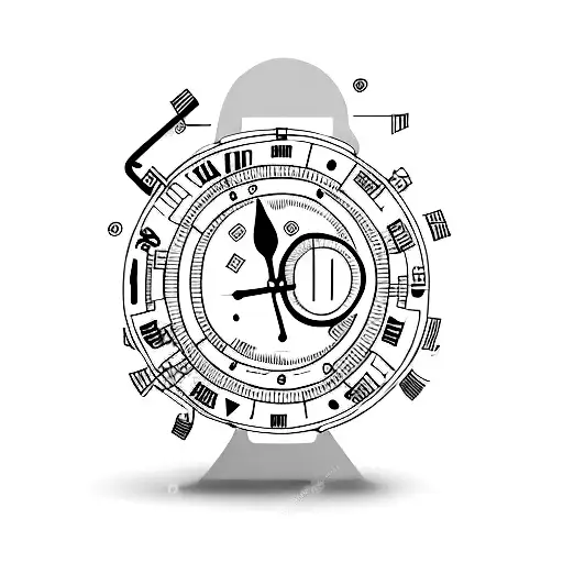 digital clock tattoo design idea