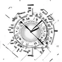 Digital Clock with 2:10 pm on it tattoo design idea