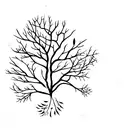 hawthorn tree tattoo design idea