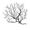 hawthorn tree tattoo design idea