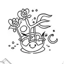 Plant in a pit with a smiley face tattoo design idea