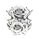 skeleton hand reaching for rose tattoo design idea