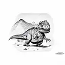 Small Dinosaur from Jurassic Park tattoo design idea
