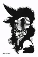 ancient Egypt God angry tattoo design idea