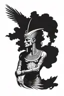 ancient Egypt God angry tattoo design idea