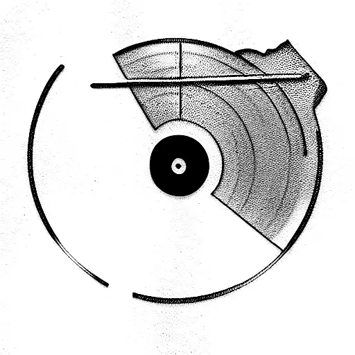 Vinyl Record Wine Rack tattoo design idea
