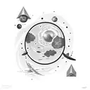 astronauta en la luna tattoo design idea