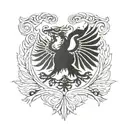 albanian flag tattoo design idea