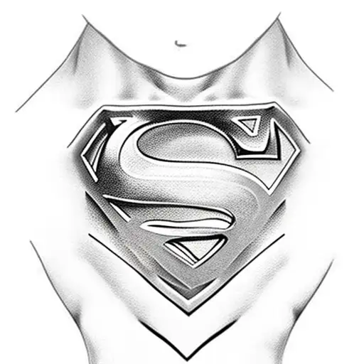 superman logo with dog collar  tattoo design idea