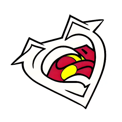 superman logo with dog collar  tattoo design idea
