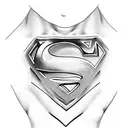 superman logo with dog collar  tattoo design idea