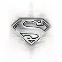 superman logo with dog collar  tattoo design idea