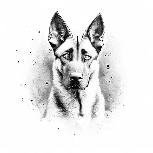 malinois tattoo design idea