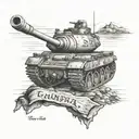 tank with memorial date or equal for my grandpa tattoo design idea