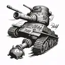 tank with memorial date or equal for my grandpa tattoo design idea