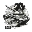 tank with memorial date or equal for my grandpa tattoo design idea