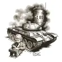 tank with memorial date or equal for my grandpa tattoo design idea