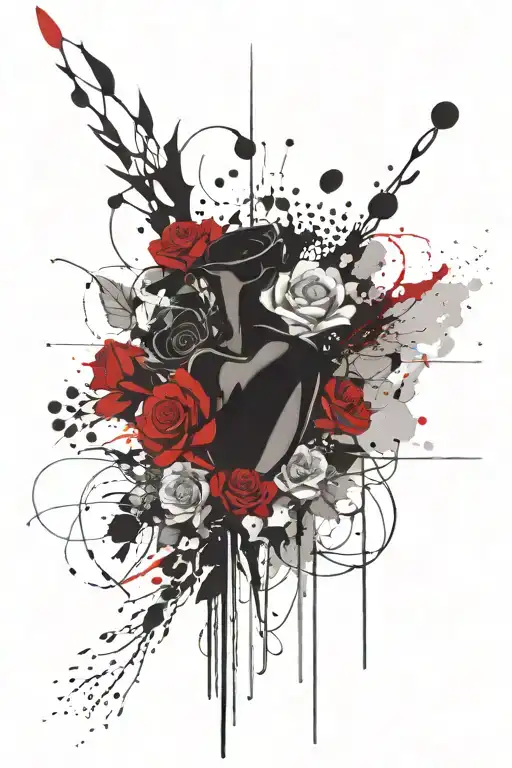 January February September October December birth flower vase tattoo design idea