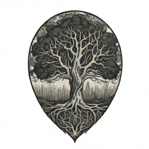 family tree tattoo design idea