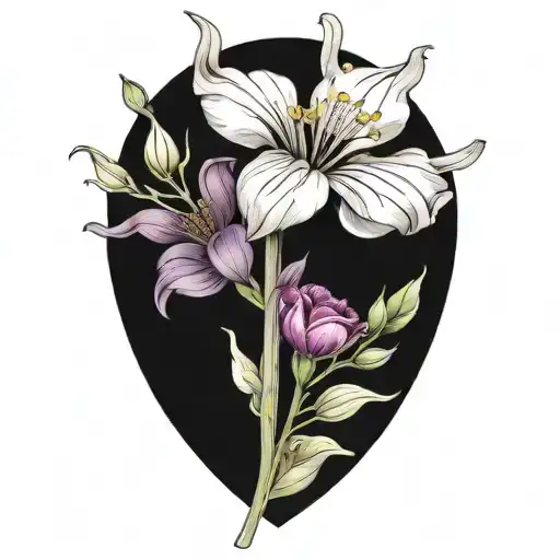 January February September October December birth flower bouquet  tattoo design idea