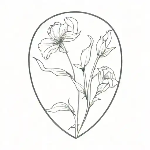 January February September October December birth flower bouquet  tattoo design idea