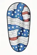 american flag sleeve tattoo design idea