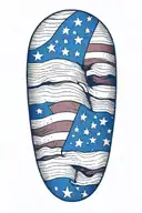 american flag sleeve tattoo design idea