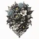 January February September October December birth flower bouquet  tattoo design idea