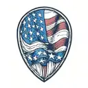 american flag sleeve tattoo design idea