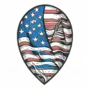 american flag sleeve tattoo design idea